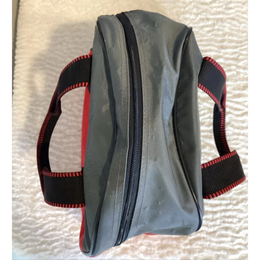Brunswick Soft Bowling Ball Bag Black Red Zip Up Support Inside Pin Alley Sport